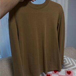 Zara Camel Long Sleeve Top
